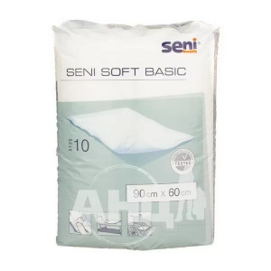 Пелюшки гігієнічні Seni soft basic 90 см х 60 см №10