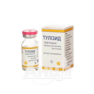 Тулизид порошок для раствора для инъекций 1 г флакон №1