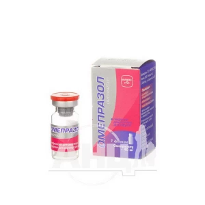 Омепразол ліофілізований порошок для розчину для інфузій 40 мг флакон №1