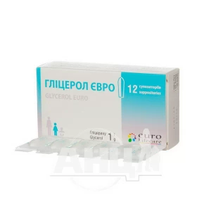 Гліцерол Євро супозиторії ректальні 1000 мг блістер №12