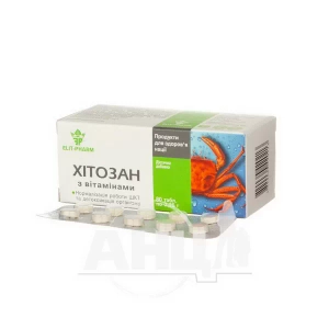Хітозан з вітамінами таблетки 0,25 г №80