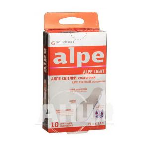 Пластырь медицинский Alpe светлый классик 76х19 мм №10