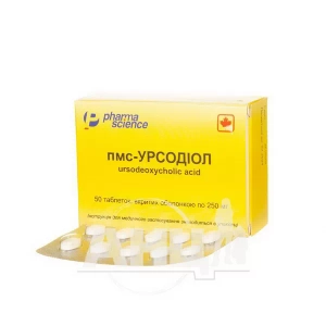 Пмс-урсодиол таблетки покрытые оболочкой 250 мг флакон №50