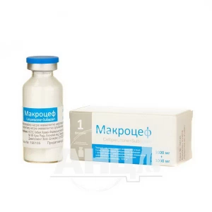 Макроцеф порошок для раствора для инъекций 1000 мг + 1000 мг флакон №1