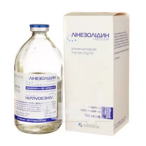 Лінезолідин розчин для інфузій 2 мг/мл пляшка 300 мл №1