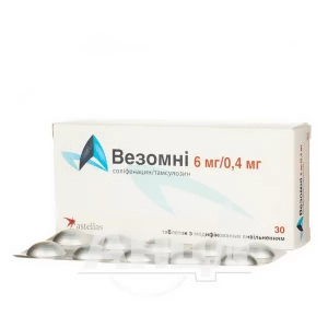 Везомни таблетки с модифицированным высвобождением 6 мг + 0,4 мг блистер №30