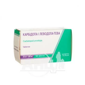 Карбидопа и леводопа-Тева таблетки 25 мг + 250 мг блистер №100