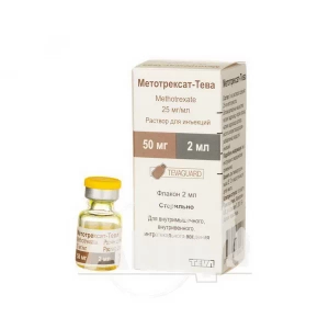 Метотрексат-Тева розчин для ін'єкцій 25 мг/мл флакон 2 мл №1