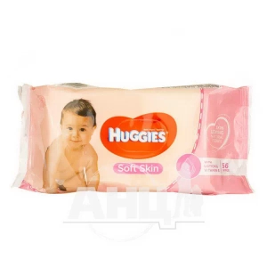 Вологі серветки Huggies soft skin №56
