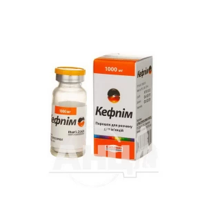 Кефпім порошок для розчину для ін'єкцій 1000 мг флакон №1