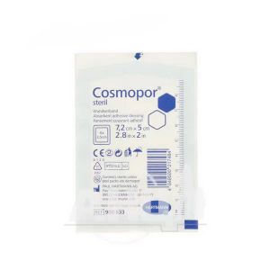 Повязка пластырного типа самоклеющаяся на рану Cosmopor Steril стерильная 7,2 см х 5 см №1