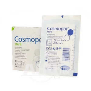 Повязка пластырного типа самоклеющаяся на рану Cosmopor Steril стерильная 7,2 см х 5 см №1