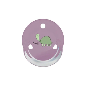 Пустушка Baby-Nova 23360LL латексна кругла з малюнком і кільцем №1, малюнок в асортименті