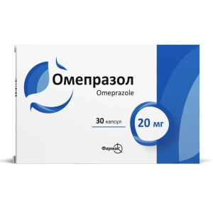 Омепразол капсули 0,02 г блістер №30