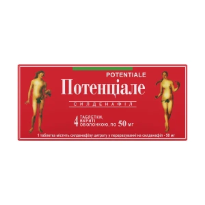 Потенциале таблетки покрытые оболочкой 50 мг блистер №4