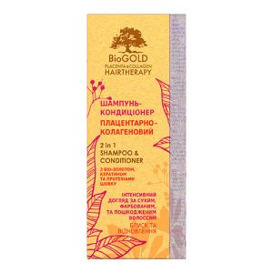 Шампунь-кондиціонер для волосся Біоголд плацентарно-колагеновий для забарвленого пошкодженого волосся 200 мл