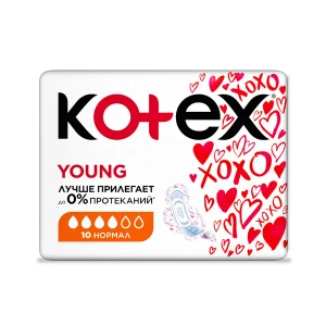 Прокладки женские гигиенические Kotex Young Normal №10