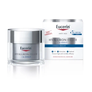 Гіалурон-філлер крем проти зморшок Eucerin нічний для усіх типів шкіри 50 мл
