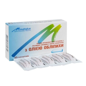 Обліпихові супозиторії ректальні стрип №10