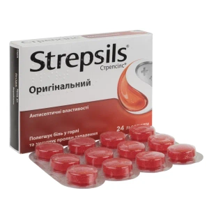 Стрепсилс Оригинальный леденцы блистер №24