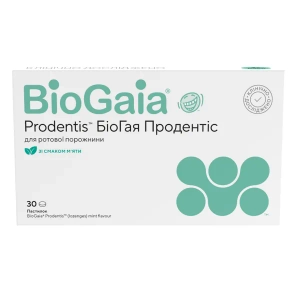 БіоГая Продентіс пастилки зі смаком м'яти №30