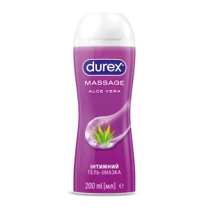 Інтимна гель-змазка Durex play massage 2 in 1 with aloe vera 200 мл