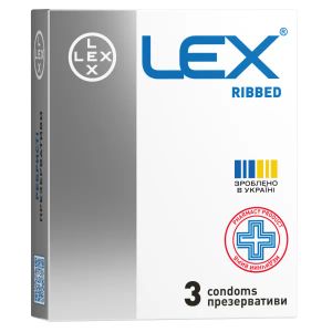 Презервативи Lex ribbed №3