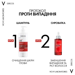 VICHY  Деркос, тонизирующий шампунь с Аминексилом против выпадений волос, 400 мл