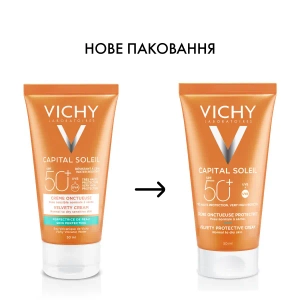 Солнцезащитный крем Vichy Капиталь Солей SPF 50+ для нормальной и сухой чувствительной кожи лица 50 мл