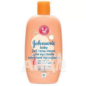 Гель-пена для купания 2 в 1 Johnson’s Baby веселые пузырьки 300 мл