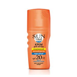 Крем для засмаги Sun Time SPF-20 для чутливої ??шкіри 150 мл