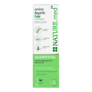 Шампунь Nature.med луково-чесночный комплекс для волос 200 мл