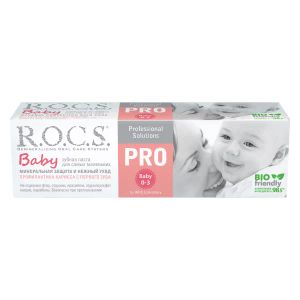 Зубная паста R.O.C.S. детская pro baby минеральная защита и нежный уход 45 г