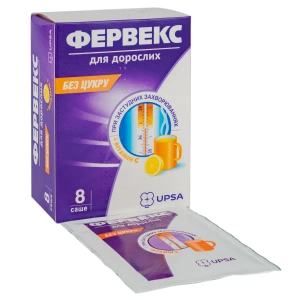 Фервекс для дорослих без цукру порошок для орального розчину саше №8