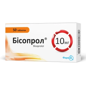 Бісопрол таблетки 10 мг блістер №50