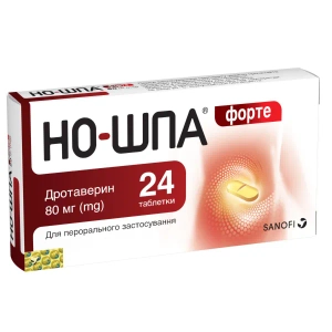 Но-шпа форте таблетки 80 мг блістер №24