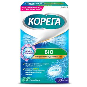 Корега Био таблетки для очищения зубных протезов №30