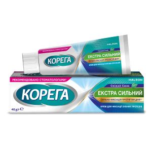 Крем для фіксації зубних протезів Корега свіжий смак 40 мл