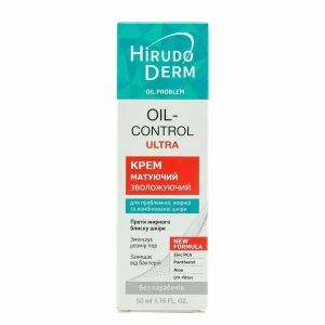 Крем увлажняющий матирующий Hirudo Derm Oil problem Oil-control Ultra 50 мл