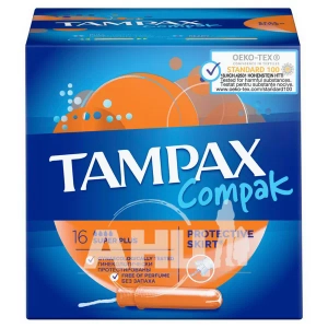 Тампоны гигиенические Tampax compak super plus №16