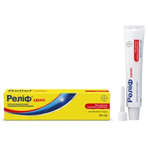 Реліф Адванс мазь ректальна туба з аплікатором 28,4 г