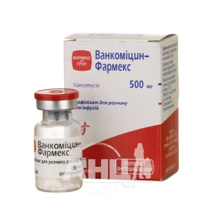 Ванкомицин-Фармекс лиофилизированный порошок для раствора для инфузий 500 мг флакон №1