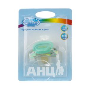 Пустышка Lindo латексная pk 009 3+ круглая для сна