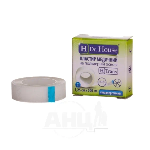 Пластир медичний Dr.House 1,25 см х 500 см на полімерній основі