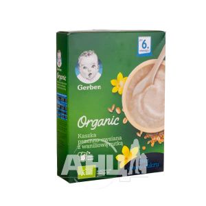 Каша Gerber Organic безмолочна пшенично-вівсяна ваніль 240 г