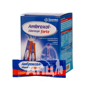 Амброксол-Здоровье форте сироп 30 мг/5 мл саше 5 мл №20