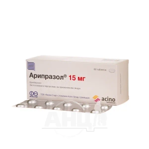 Арипразол таблетки 15 мг блистер №60