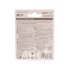 Батарейка Westinghouse Dynamo Alkaline AАA/LR3 №4