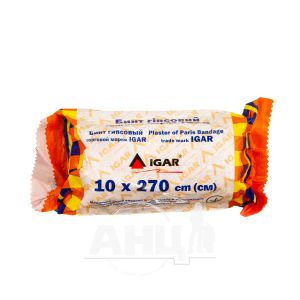 Бинт гіпсовий IGAR 10 см х 270 см