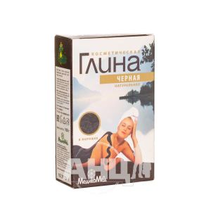 Глина черная камчатская вулканическая подтягивающая 100 г